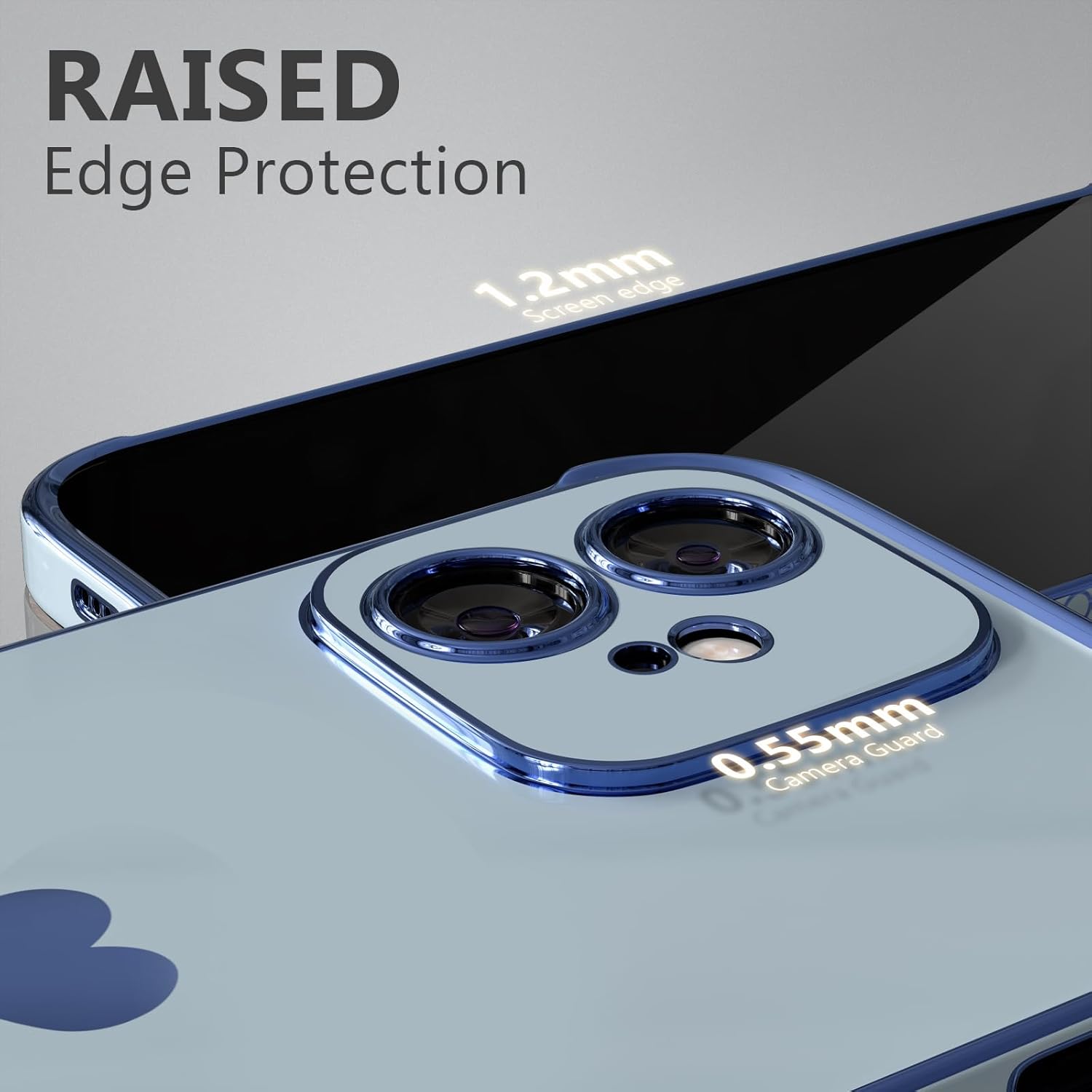 Funda de diseño para iPhone 11 para mujer, funda suave para teléfono 11, iPhone 6.1 y esquina a prueba de golpes (azul)