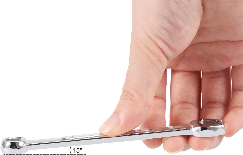 uxcell Llave combinada métrica de 12 puntos de 0.591 in