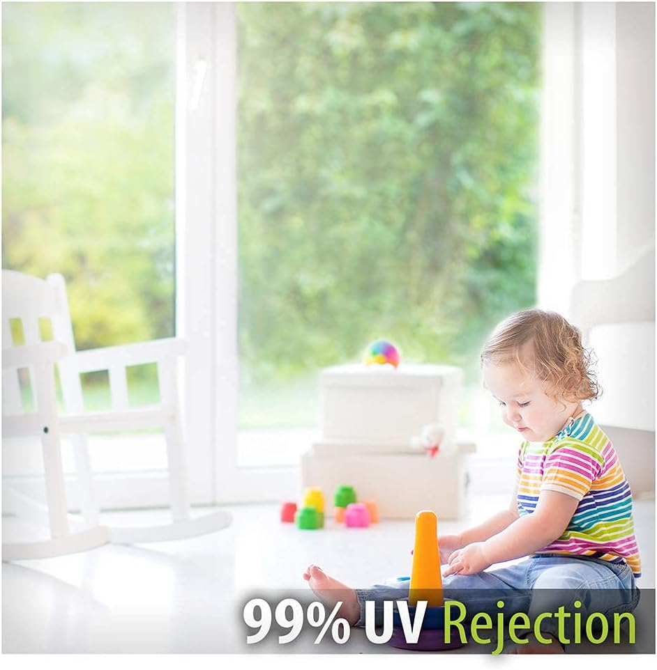 BDF S2M – Película transparente para ventana con bloqueo UV (60 pulgadas x 24 pies)