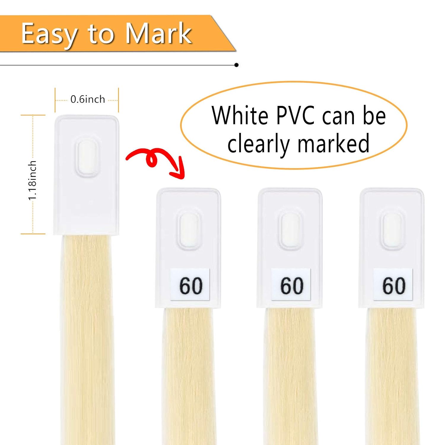 MEckily 30 muestras de cabello humano para pruebas, muestras de color para anillos de color de salón, 2 soportes para muestras (8 pulgadas rubio más