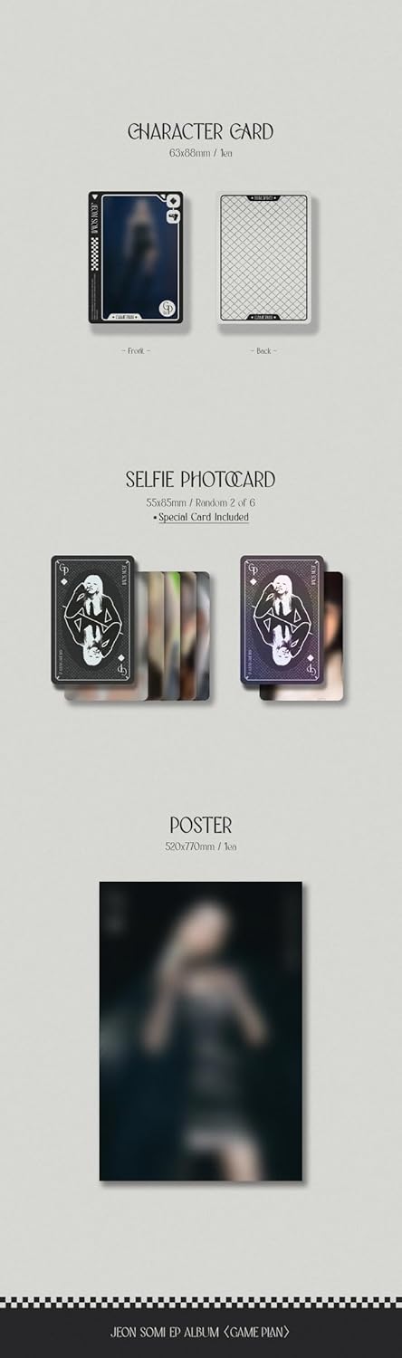 Jeon Somi GAME PLAN EP Contenido del álbum+tarjeta fotográfica+etc+seguimiento sellado SO MI (conjunto de fotolibros (rojo+negro))