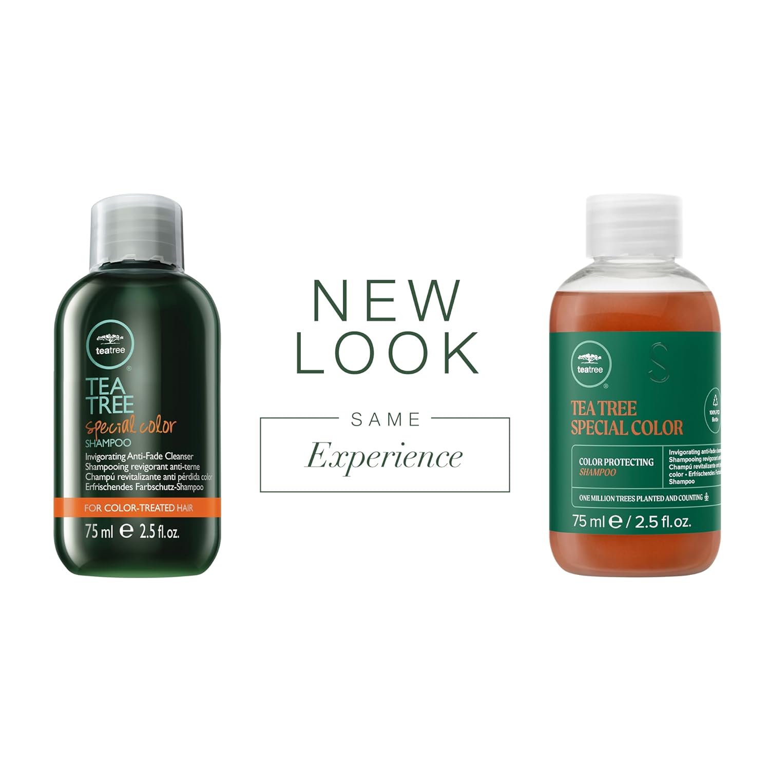 Tea Tree Champú de color especial, limpia suavemente, protege el color del cabello, para cabello teñido