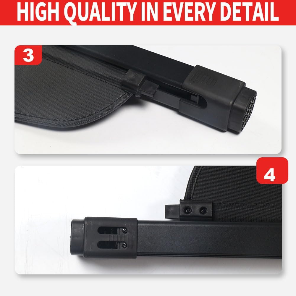 Marretoo Cubierta de carga para Genesis GV70 2022 2023 para Genesis GV70 Accesorios Cubierta retráctil negra para maletero Cubierta de protección de