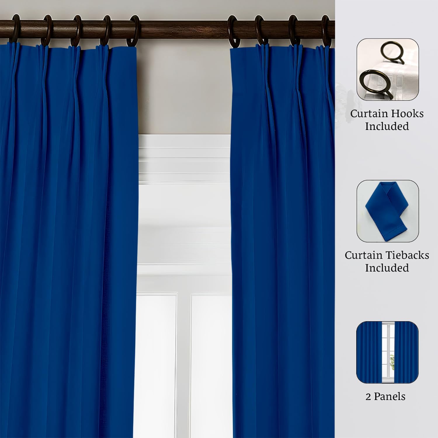 Magic Drapes decoración para el hogar  Cortinas opacas de poliéster con aislamiento térmico que bloquean la luz y reducen el ruido, de eficiencia