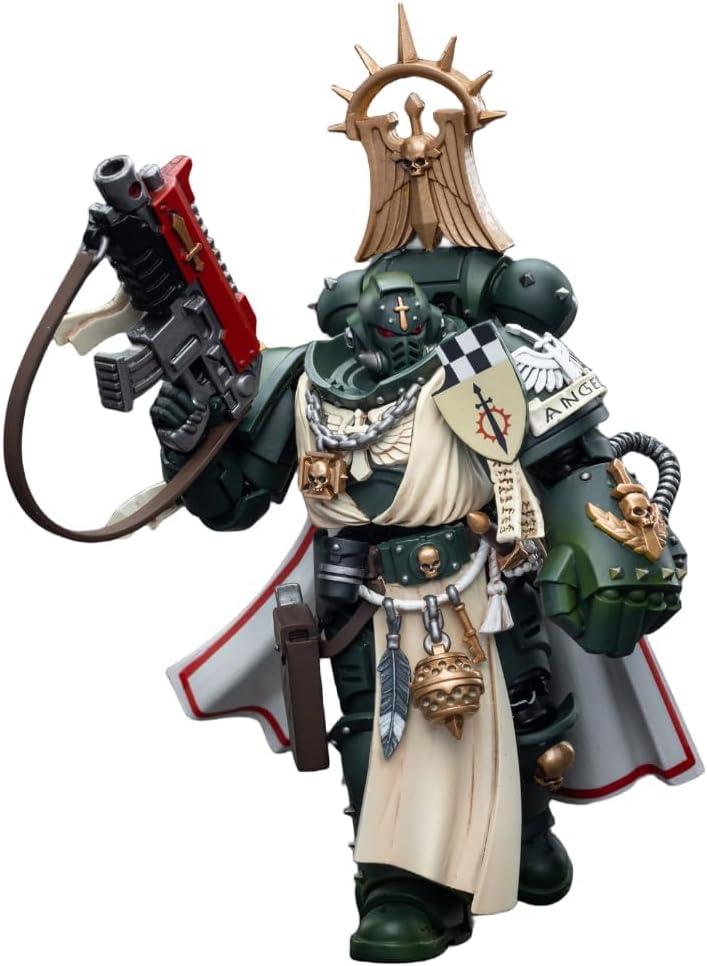 HiPlay JoyToy Warhammer 40K Figura coleccionable Dark Angels Master con puño de poder, figuras de acción a escala 118 JT7691 (JT7691)