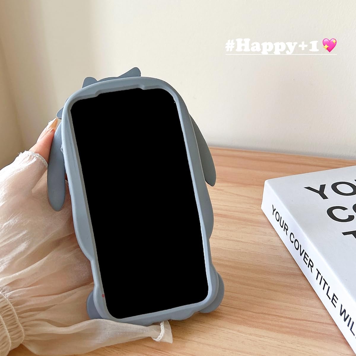 QoKcoahn Funda para iPhone 13 Pro Max, fundas 3D Kawaii para iPhone 13 Pro Max, diseño divertido y lindo de caricaturas de burro gris, funda de gel