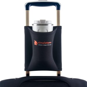 simpletome Portavasos para equipaje con manos libres, accesorio para bolsa de bebidas, estilo simple, materiales elásticos, fácil de instalar y simpletome Portavasos para equipaje con manos libres, accesorio para bolsa de bebidas, estilo simple, materiales elásticos, fácil de instalar y