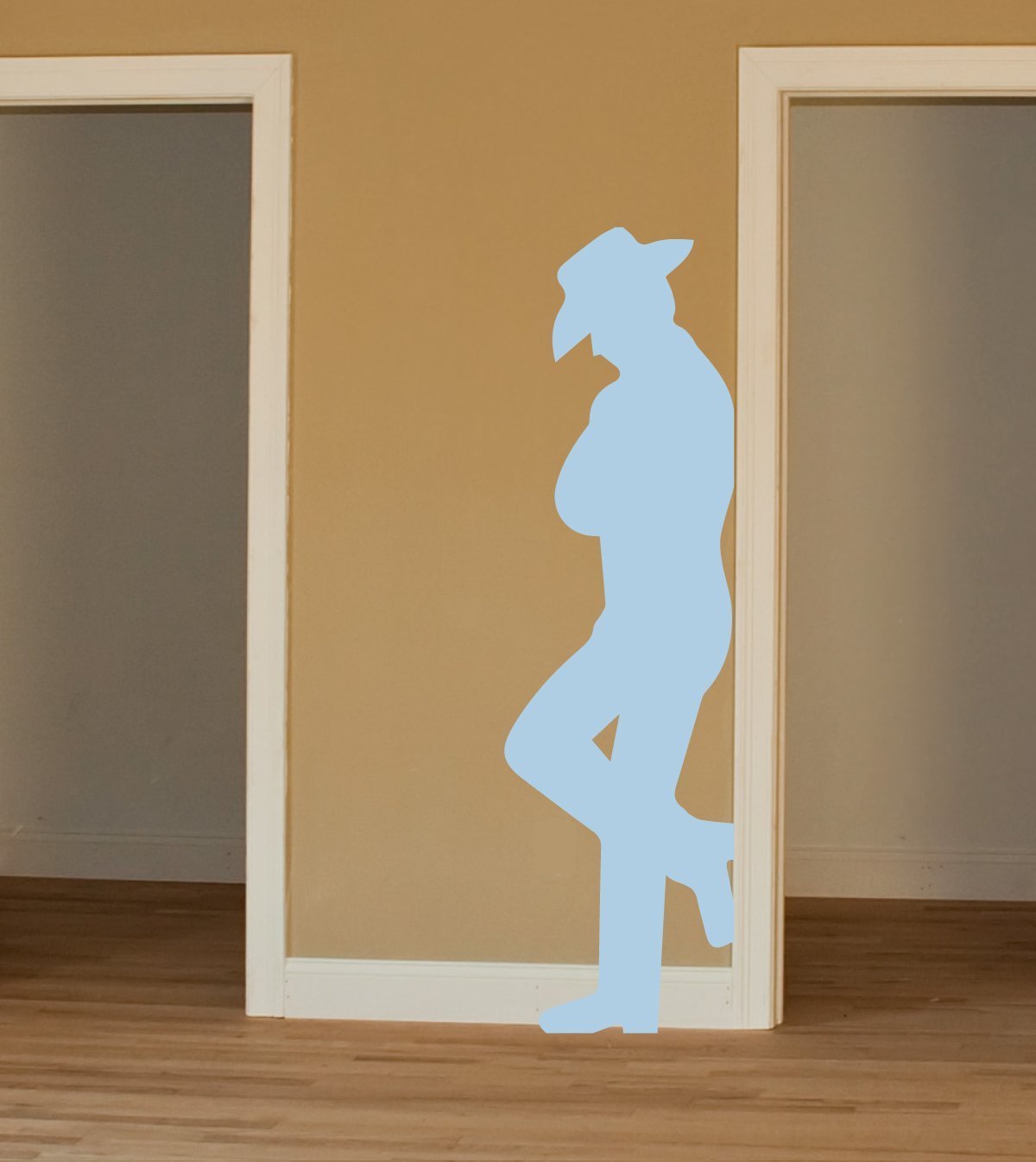 Cowboy Silhouette Decal – Leaning Wall Vinyl for Ranch or Farmhouse Decor for Living Room, Bedroom, Boys Room, Playroom, Man Cave