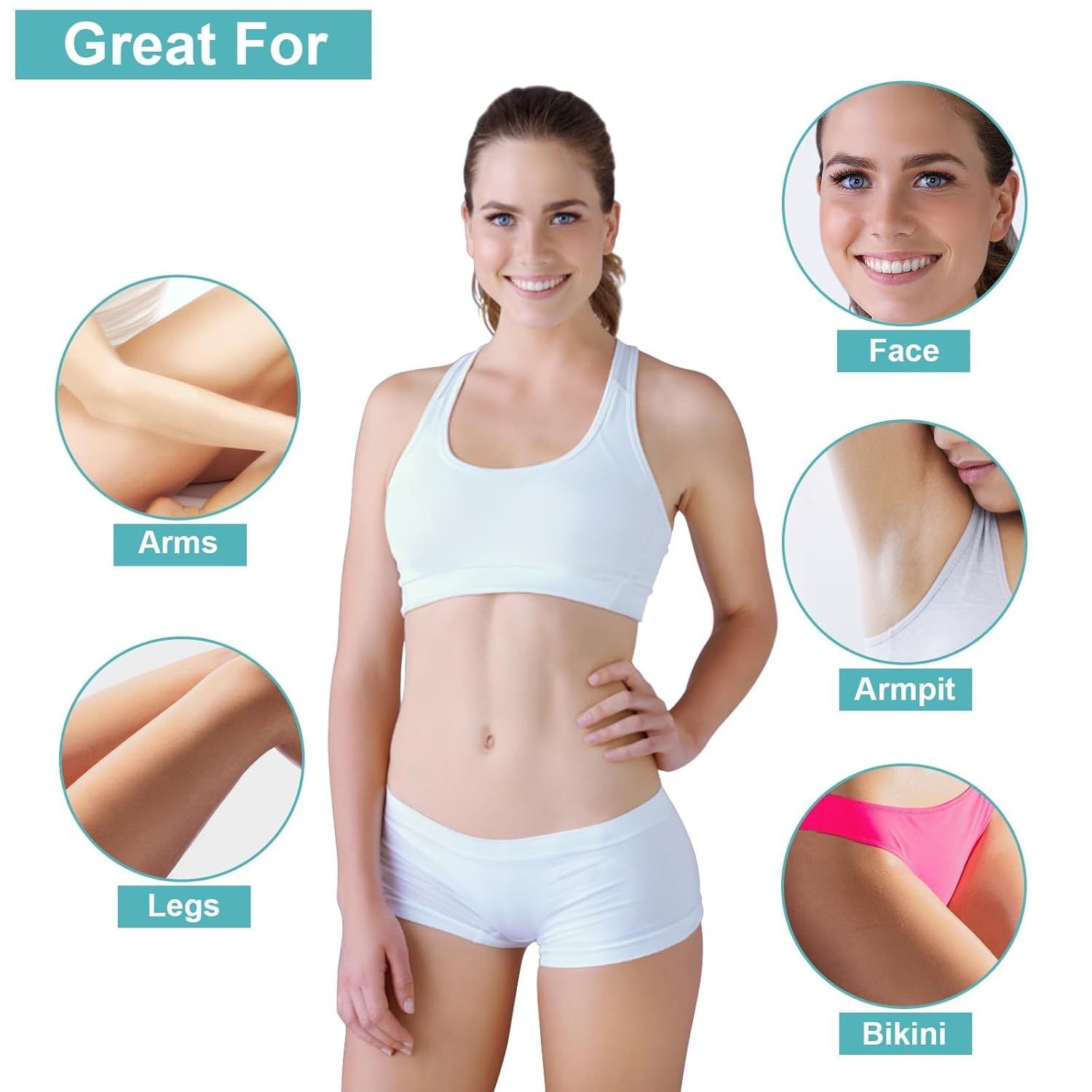 300 tiras de cera, tiras de cera no tejidas para cera de azúcar y cera suave, papel de cera depilatorio agradable al tacto para cejas, cara, bikini,