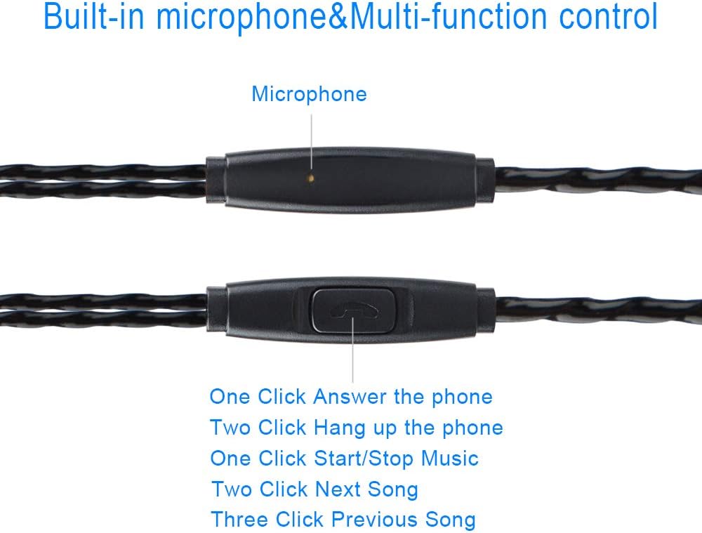 Paquete de 3 auriculares con control remoto y micrófono, auriculares findTop in ear de latón, aislamiento de ruido, sin enredos, para teléfonos