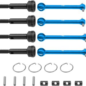 4 piezas Vgoohobby CVD eje de transmisión delantero y trasero 54515 54516 1.654in 1.535in compatible con el coche RC de 110 (azul) 4 piezas Vgoohobby CVD eje de transmisión delantero y trasero 54515 54516 1.654in 1.535in compatible con el coche RC de 110 (azul)