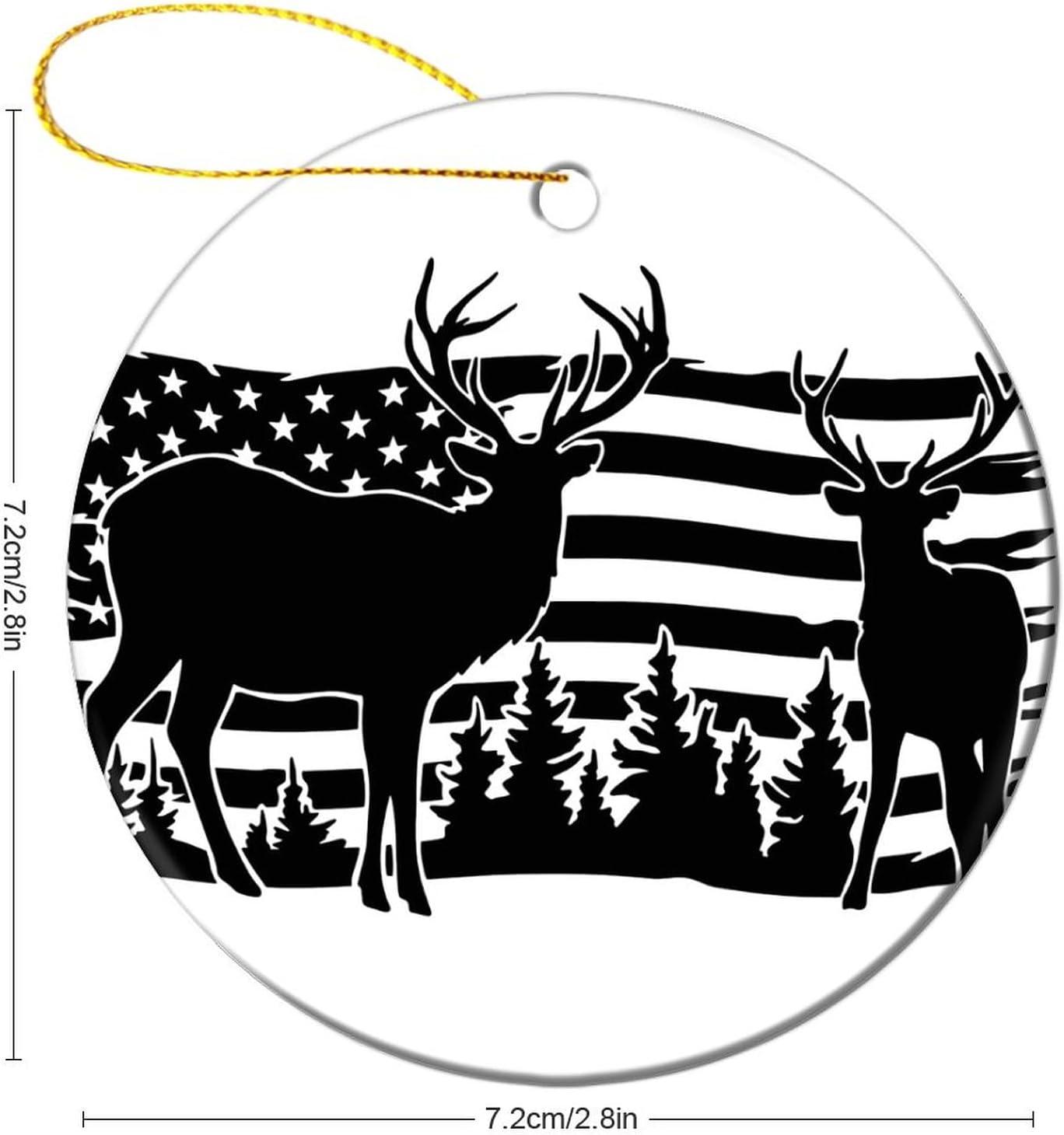 Adornos de Navidad de cerámica 2023, decoración para árbol de Navidad para niños, amantes y amigos, adorno colgante de doble cara de 2.8 pulgadas