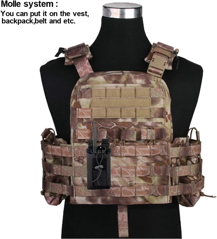 Bolsa de radio  1000D Tactical Molle ajustable de dos vías radios soporte bolsa para walkie talkies