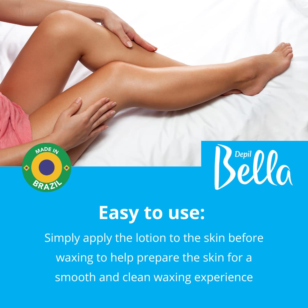 Depil Bella Loción astringente predepilante con extracto de menta  Perfecto para depilación suave y limpia  16.9 fl oz