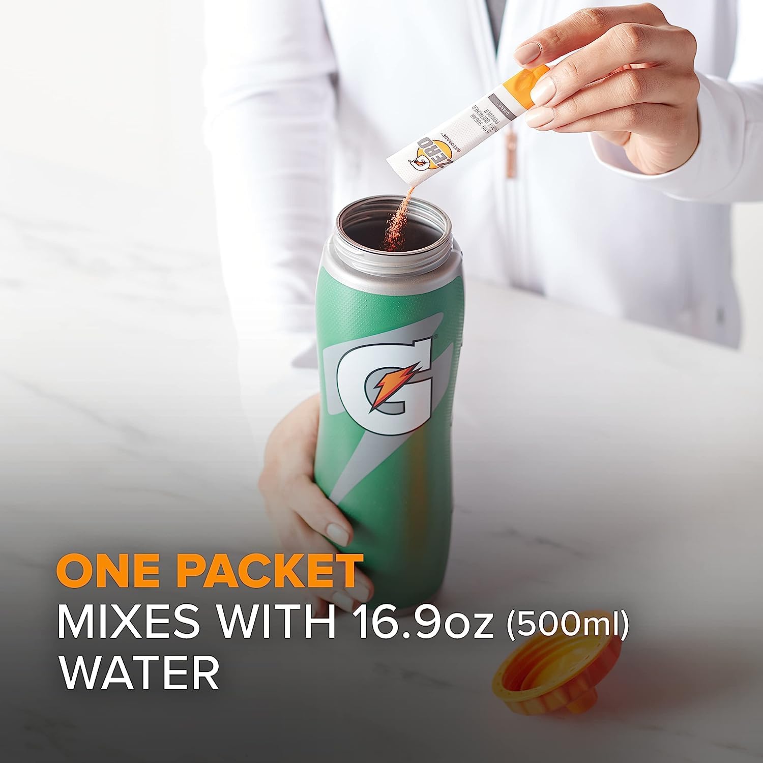 Gatorade Zero – Paquetes de polvo, ponche de frutas, 20 unidades, 0.10 onzas, paquetes de polvo Gatorade sin azúcar (2 paquetes de 10)