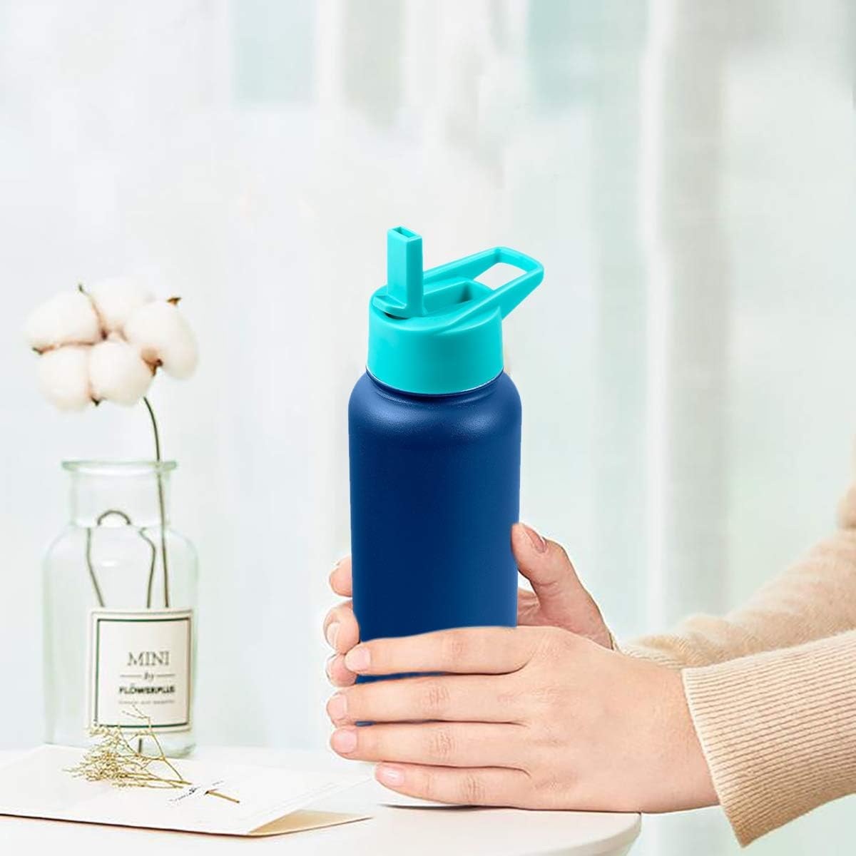 NANA – Tapa de paja para hidromatraz boca ancha, tapa de paja con pajitas para hidromatraz boca ancha 18 32 40 oz, tapa de petaca de paja hidráulica