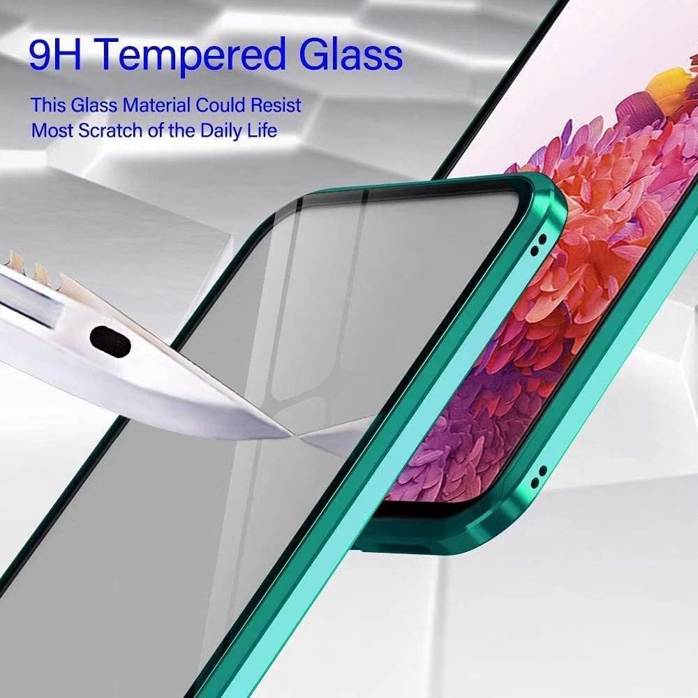 Funda magnética para Samsung Galaxy Note 10 Plus, protección completa de 360, parachoques de metal con parte delantera y trasera, cubierta