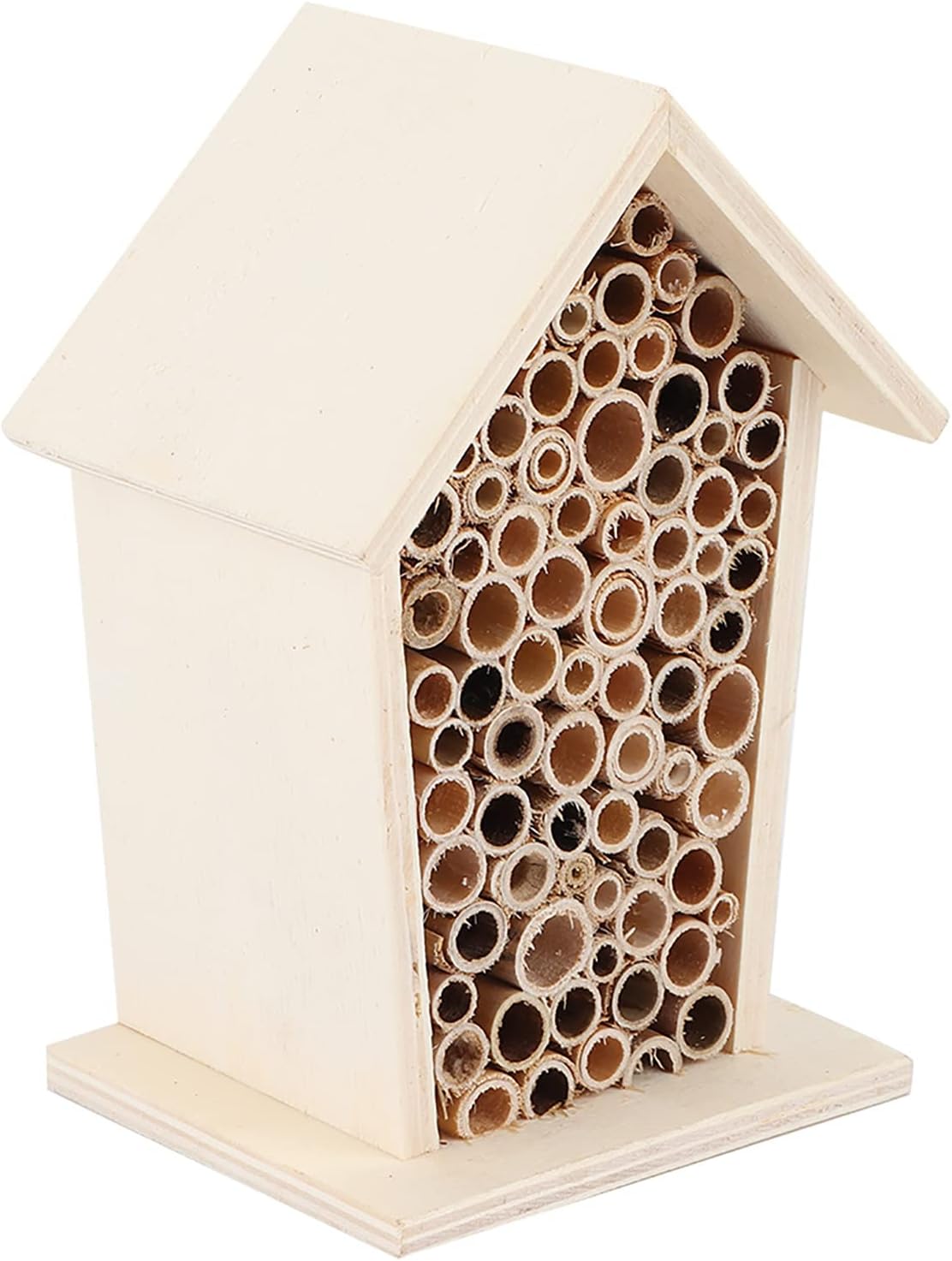 Fydun Caja de anidación de madera de la casa de la abeja de madera para la decoración del jardín al aire libre de madera de la casa de la abeja