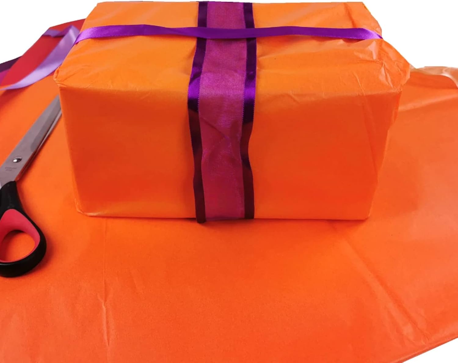 RUSPEPA Papel de seda para envolver regalos, papel de seda naranja para envoltura de regalo, manualidades de arte, bricolaje, bolsas de paquete,