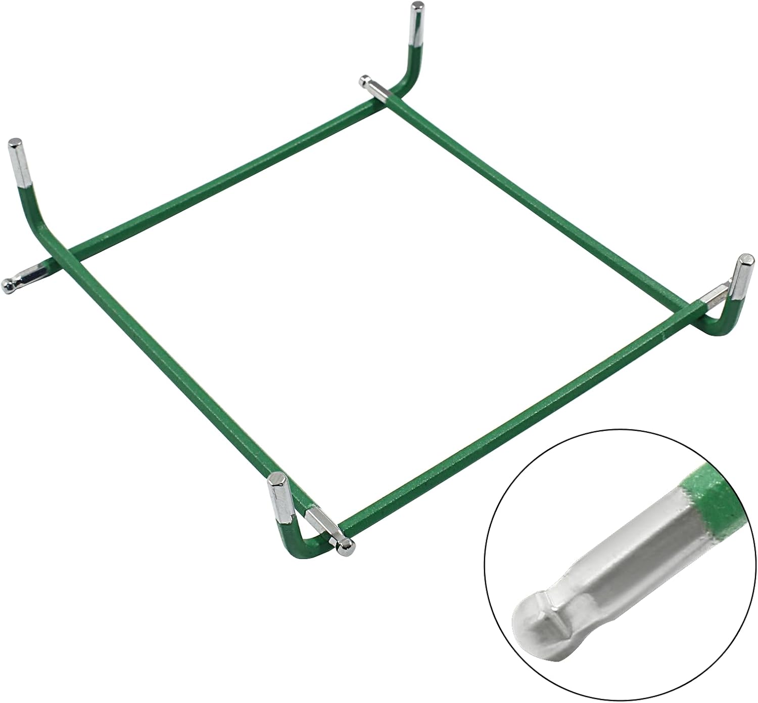 Zorveiio Juego de llaves Allen de extremo de bola de 0.098 in, juego de llaves Allen métricas de ángulo de 25, llave Allen hexagonal verde, paquete
