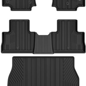 3W Alfombrillas de suelo y revestimiento de carga para Toyota RAV4 2019-2024 (no para híbridos o Prime) TPE para todo tipo de clima, ajuste 3W Alfombrillas de suelo y revestimiento de carga para Toyota RAV4 2019-2024 (no para híbridos o Prime) TPE para todo tipo de clima, ajuste
