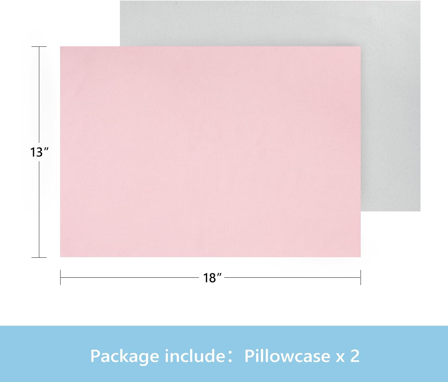 TILLYOU Paquete de 2 fundas de almohada para niños pequeños con cremallera, de microfibra suave y sedosa de 13 x 18 pulgadas, fundas de almohada de