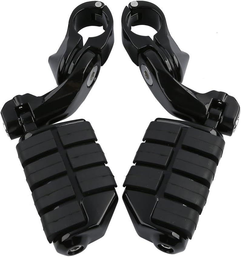 TCMT Juego de estriberas cortas para motocicleta, juego de soporte para reposapiés para Harley Touring Road King Street Glide Road Glide Electra