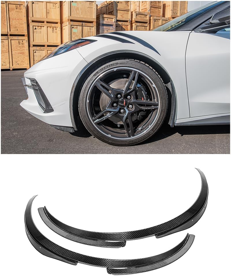 Repuesto para todos los modelos Chevrolet Corvette C8 2020  Paquete de rendimiento para moldura de rueda delantera lateral par de extensiones de