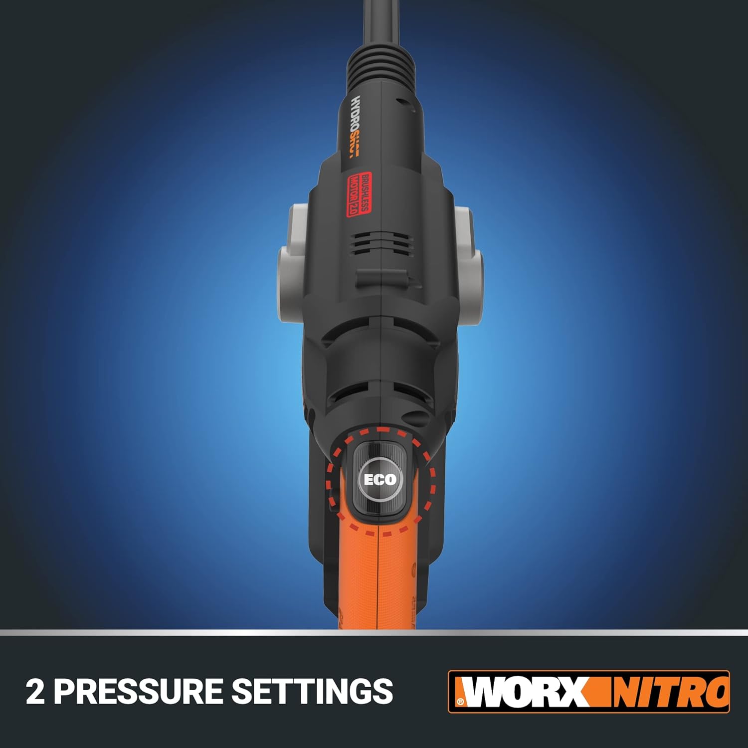 Worx Nitro Hydroshot – Lavadora a presión eléctrica de 20 V 710 PSI con motor sin escobillas inalámbrica, ligera, 5 en 1, limpiador de energía