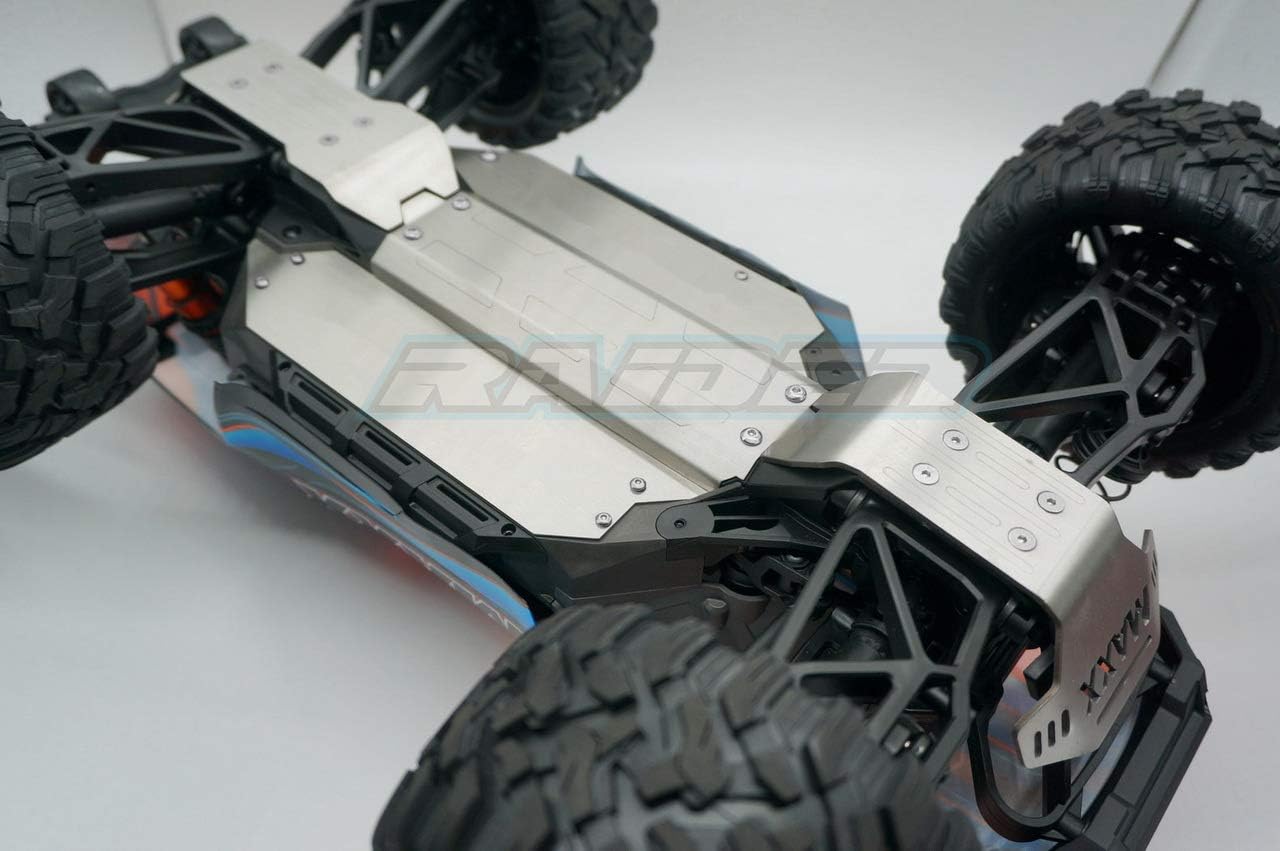 V1 V1 V1 Old Version Maxx Steel Chassis Protector Guard Armor Front Center Rear Skid Plate for Traxxas V1 110 MAXX