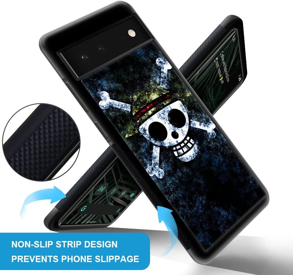 Funda para Google Pixel 7, diseño de huesos con sombrero retro para Google Pixel 7, diseño a prueba de golpes, antideslizante, para Google Pixel 7