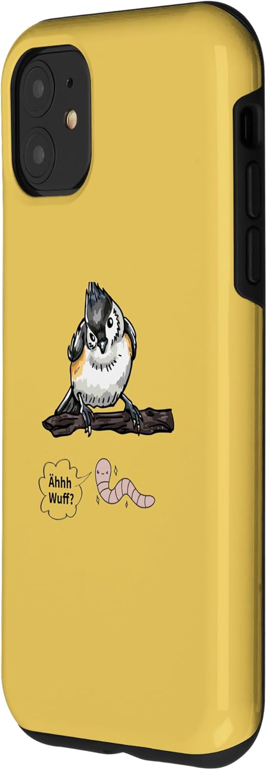 iPhone 11 Vogel und Wurm Äh Wuff Funny Animal Motifs Bird Gifts Case
