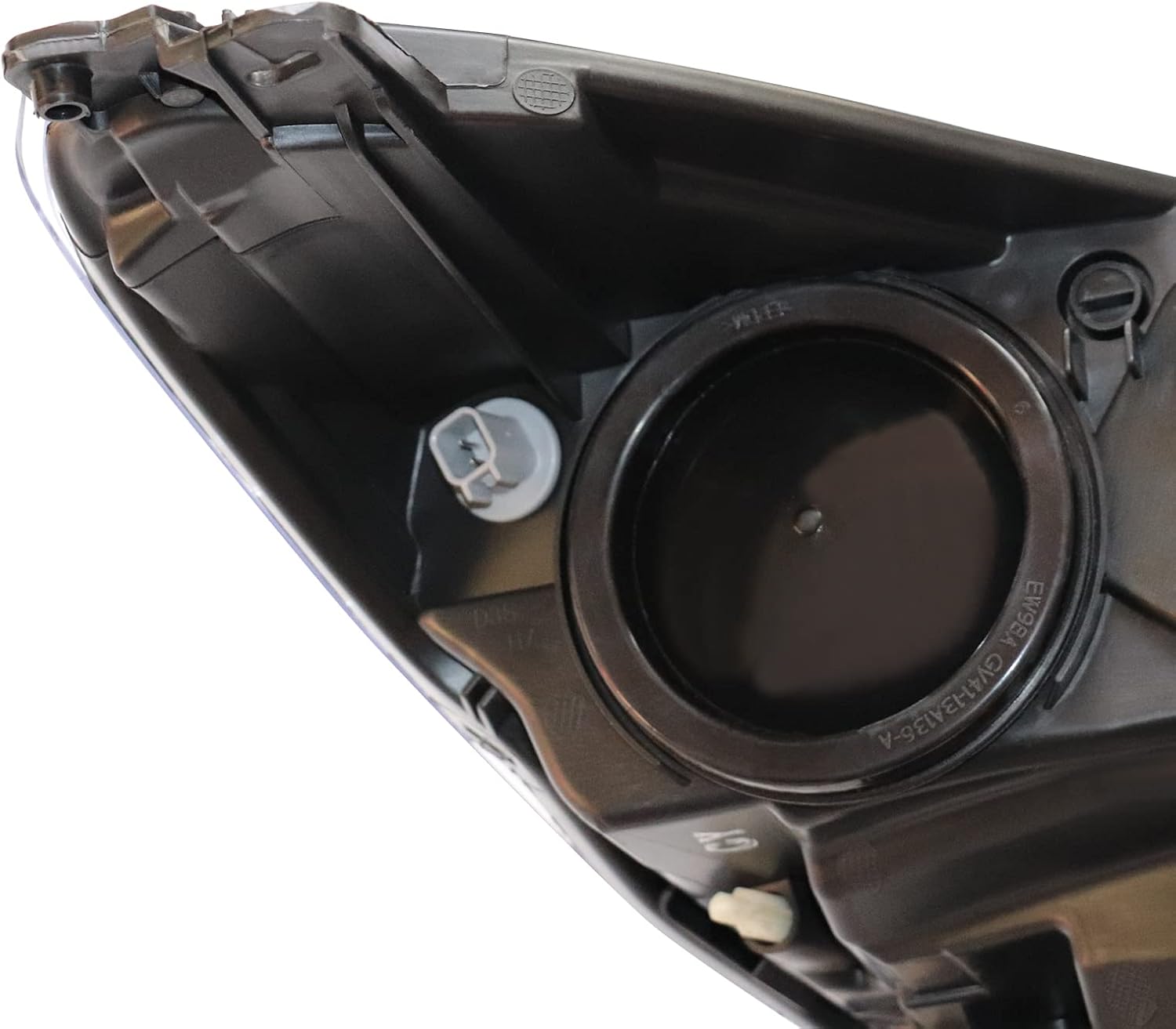 CNCEST Faros delanteros halógenos cromados sin LED DRL, ajuste directo, carcasa cromada, lente transparente para modelos Ford Escape 2017-2019, lado