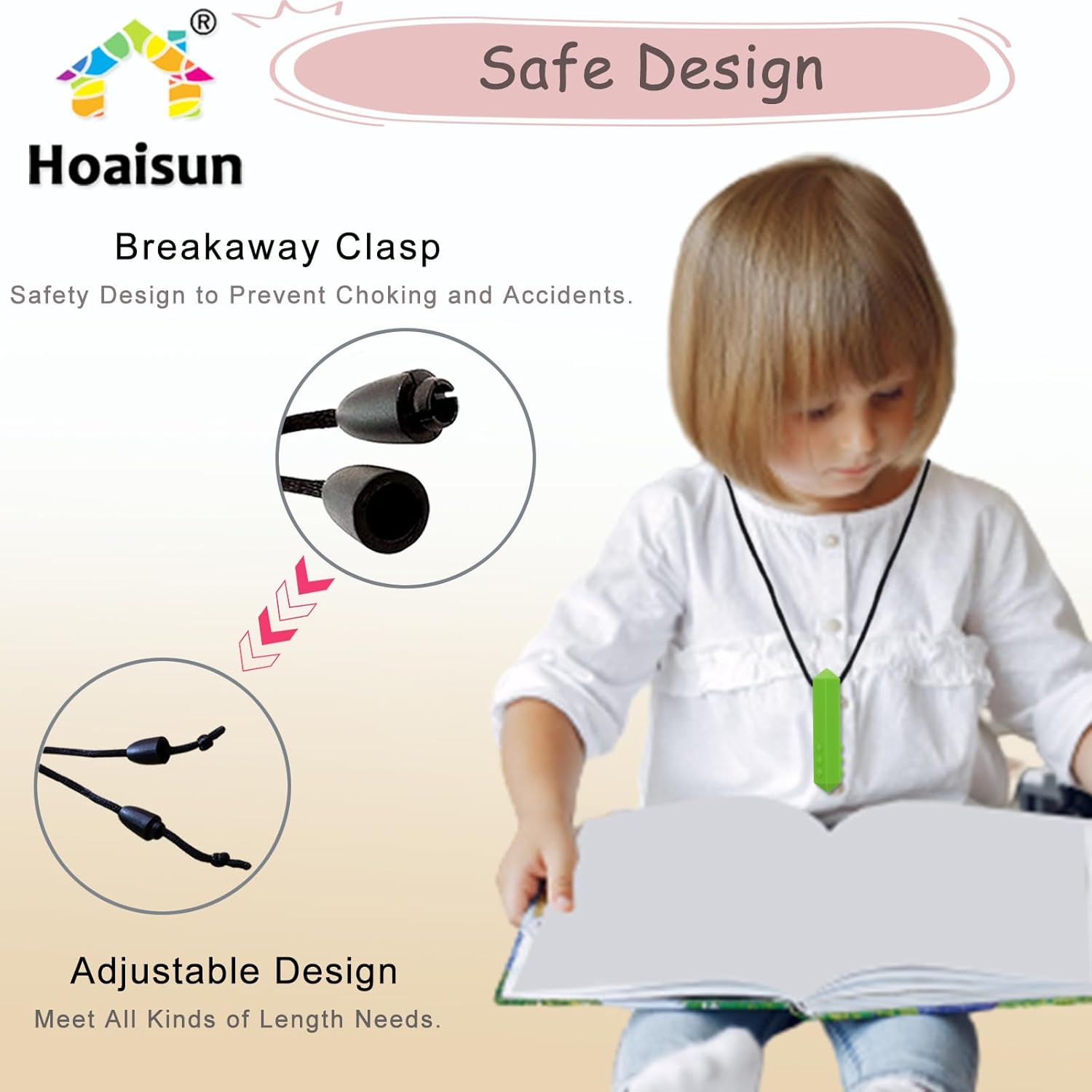 Collares masticables para niños sensoriales, paquete de 6 collares masticables para niños y niñas sensoriales con autismo, TDAH, SPD, masticación,