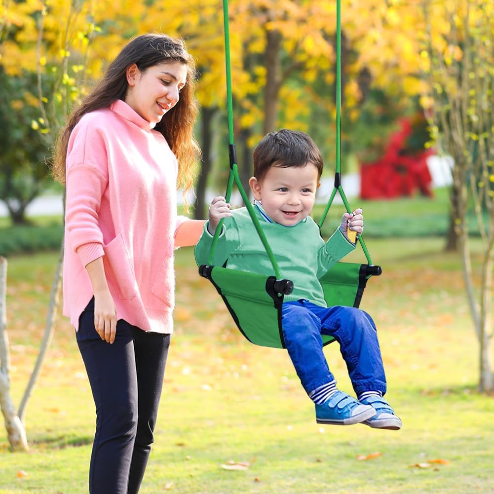 ROPECUBE Asiento de columpio para niños, con cuerdas ajustables, repuesto de asiento de columpio de seguridad para niños, columpio de cinturón, para