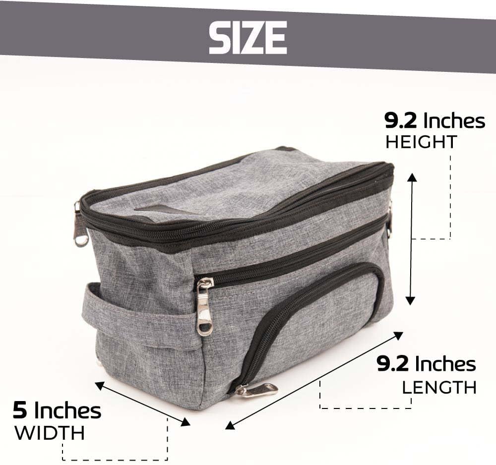 fjackets Neceser de viaje imprescindible para hombre, organizador de baño y kit de viaje, artículos esenciales de viaje en avión, artículos