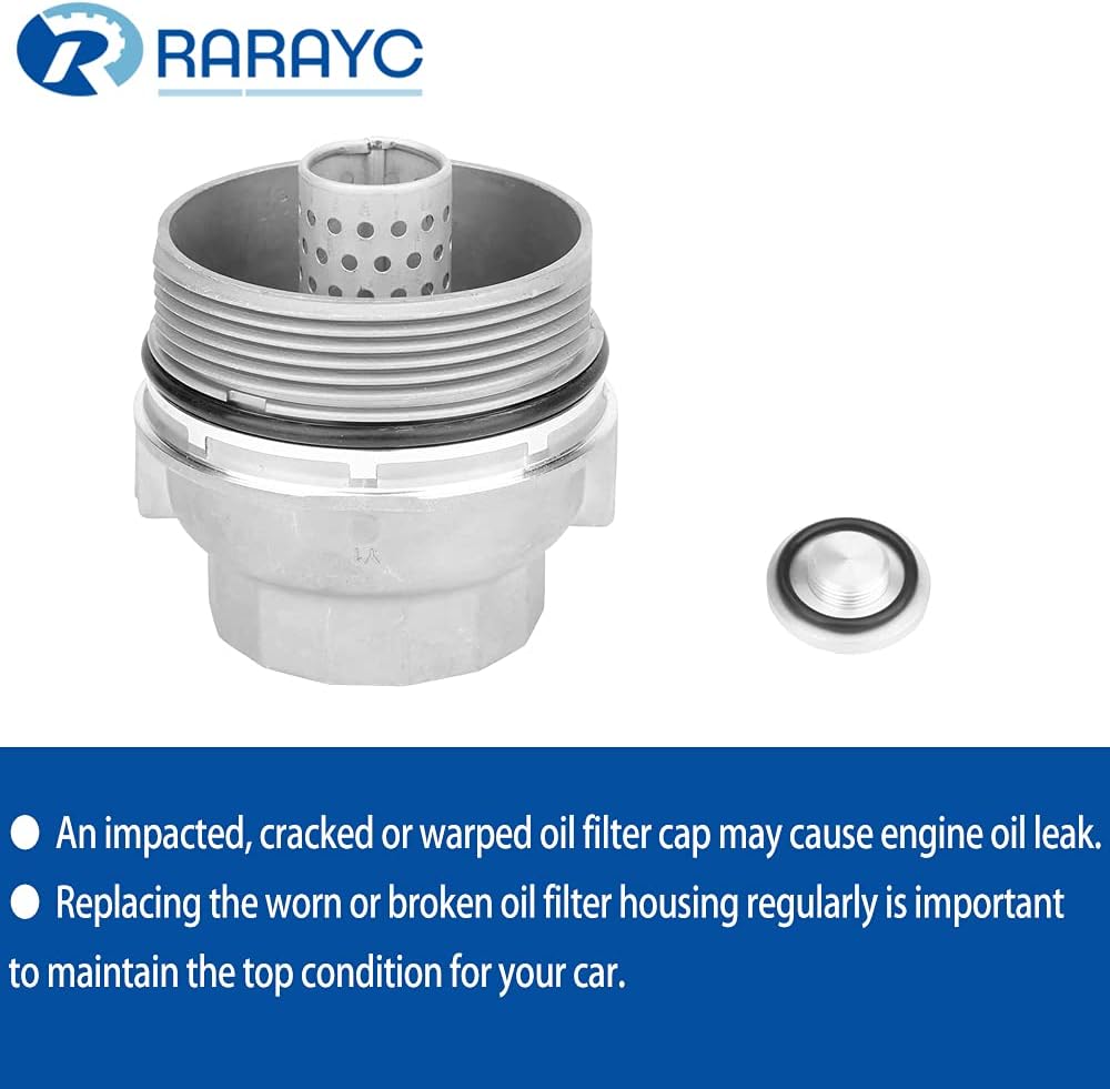 Tapa de carcasa del filtro de aceite + enchufe compatible con Toyota Replace 15620-31060 15643-31050 1562031060 1564331050