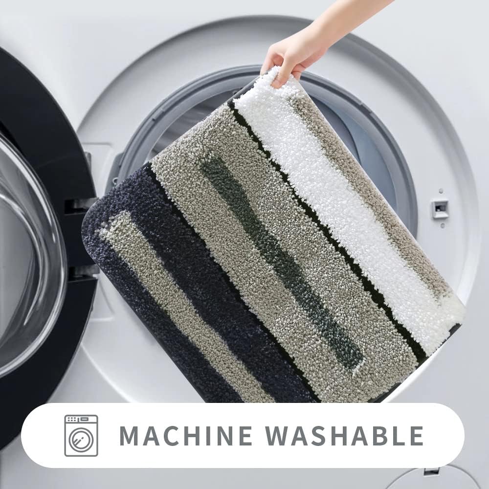 MRL Alfombra de baño, ultra suave y absorbente de agua, lavable a máquina, alfombra de baño lanuda de microfibra de lujo, tapetes de baño