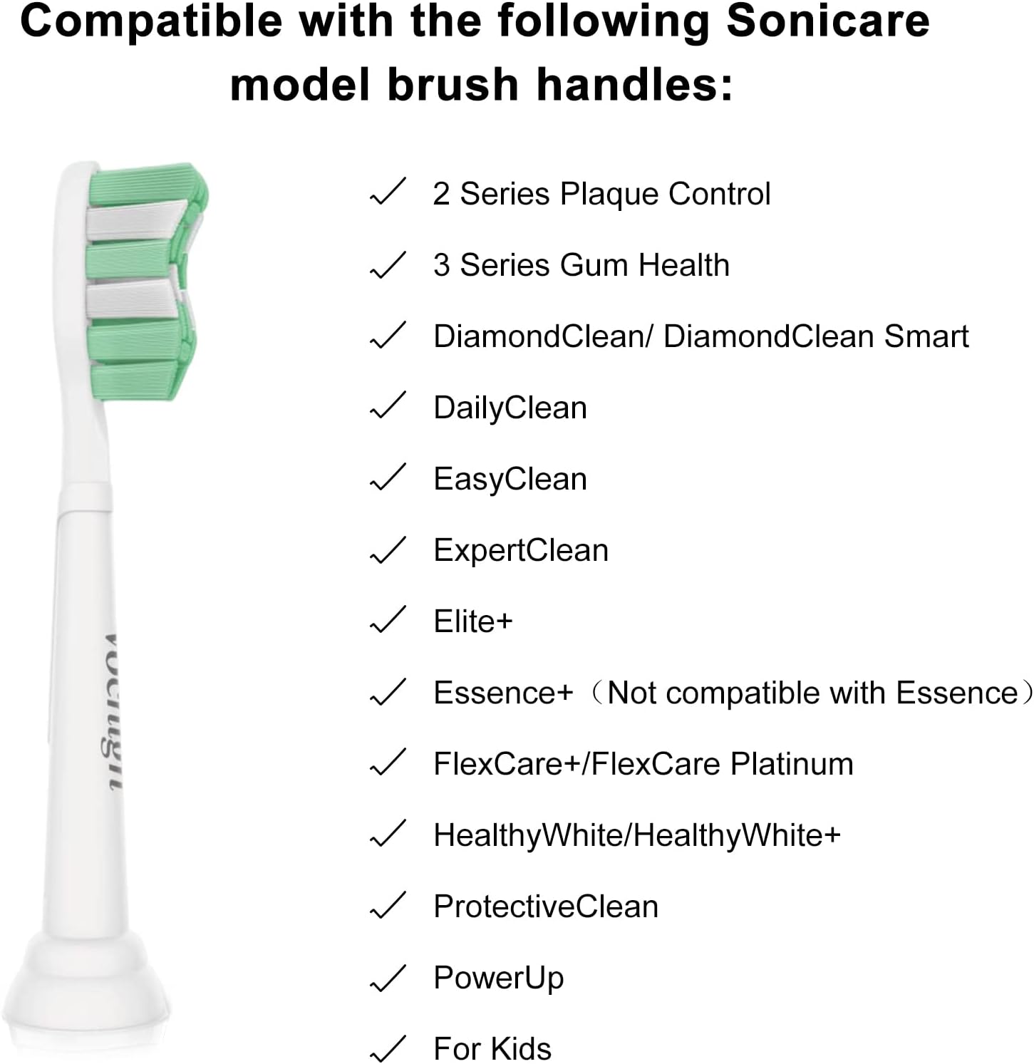 Replacement Toothbrush Heads for Philips Sonicare ProtectiveClean Compatible with Sonicare DailyClean EasyClean 2 Series & 3 Series Electric