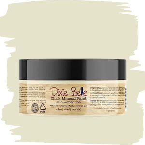 Dixie Belle Paint Company Pintura para muebles con acabado de tiza, hielo de pepino (4 onzas), pintura mineral a tiza verde sutil mate Pintura Dixie Belle Paint Company Pintura para muebles con acabado de tiza, hielo de pepino (4 onzas), pintura mineral a tiza verde sutil mate Pintura