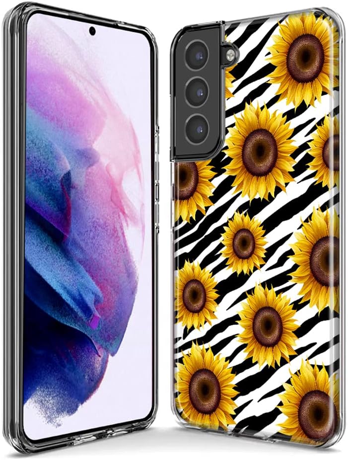 MUNDAZE – for Samsung Galaxy Note 20 Ultra White Zebra Sunflowers Polkadots Case Slim Hybrid Shockproof Hard Shell Soft TPU Heavy Duty Protective
