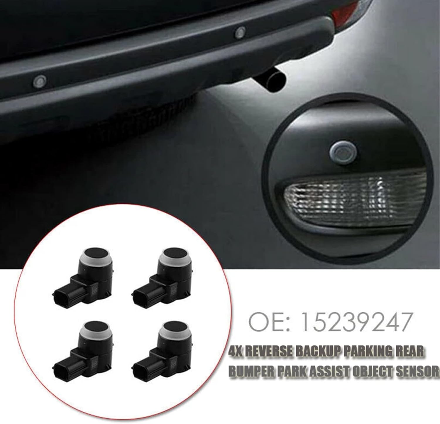 Sensor de respaldo, respaldo inverso, estacionamiento, parachoques trasero, sensor de objeto de asistencia de estacionamiento, compatible con Buick