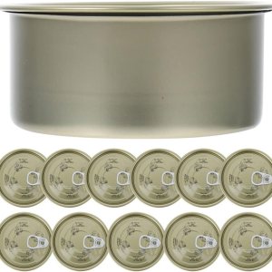 Luxshiny Cali – 12 latas autosellables con tapa a presión, contenedor de alimentos rellenable, redondo, vacío, latas de atún para pescado, dulces, Luxshiny Cali – 12 latas autosellables con tapa a presión, contenedor de alimentos rellenable, redondo, vacío, latas de atún para pescado, dulces,
