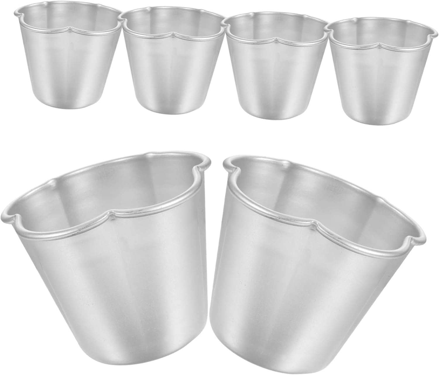 Abaodam 24 moldes para tartas, tazas de chocolate, tazas de pudín de aluminio, moldes para magdalenas, molde para pudín de yorkshire, molde para