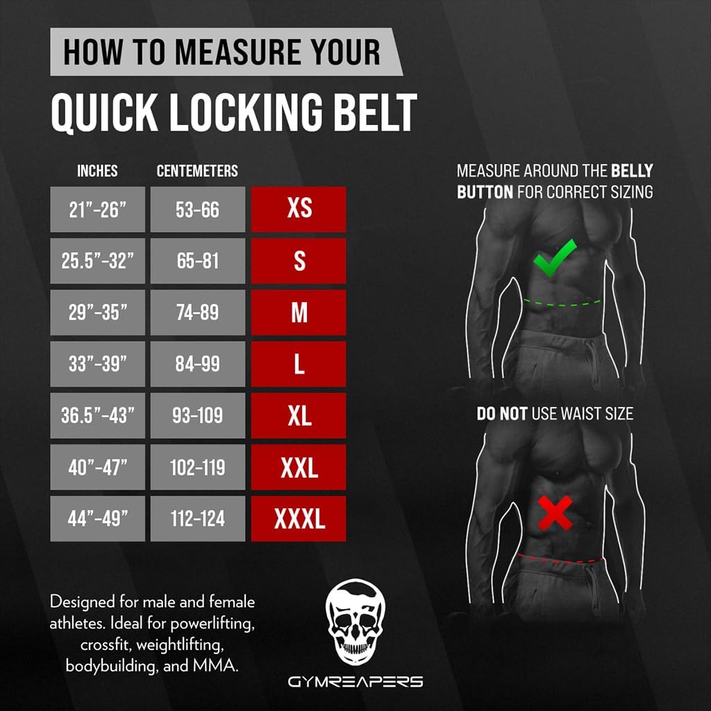 Gymreapers – Cinturón de levantamiento de pesas de cierre rápido para entrenamiento funcional, neopreno de 4 pulgadas con hebilla de metal, soporte