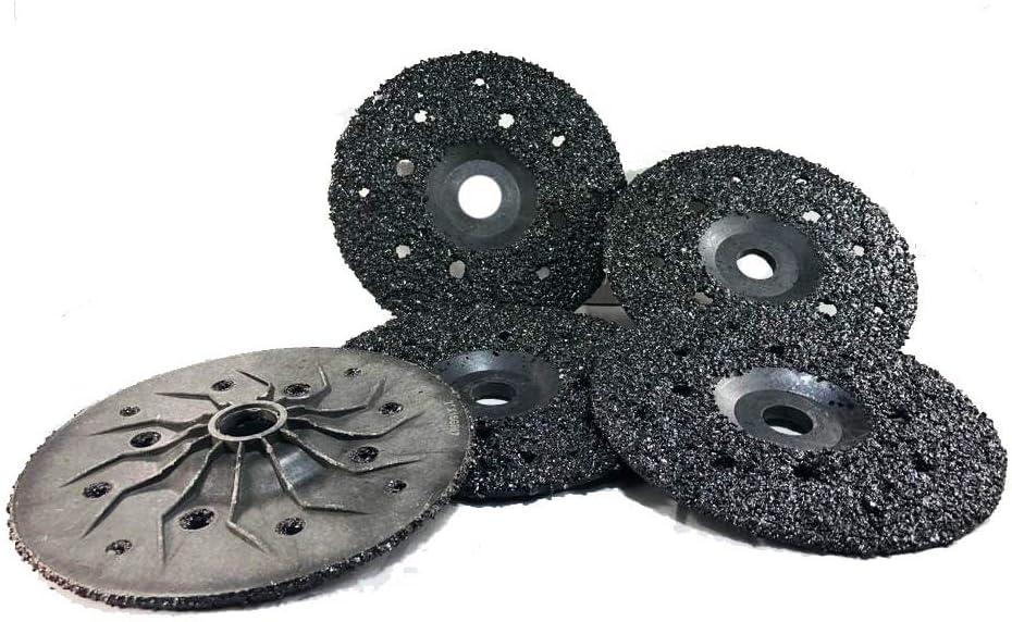 Paquete de 5 discos Ultra Wheels GRIT 16 de carburo de silicio resistentes 78″-11 – Diámetro 7″