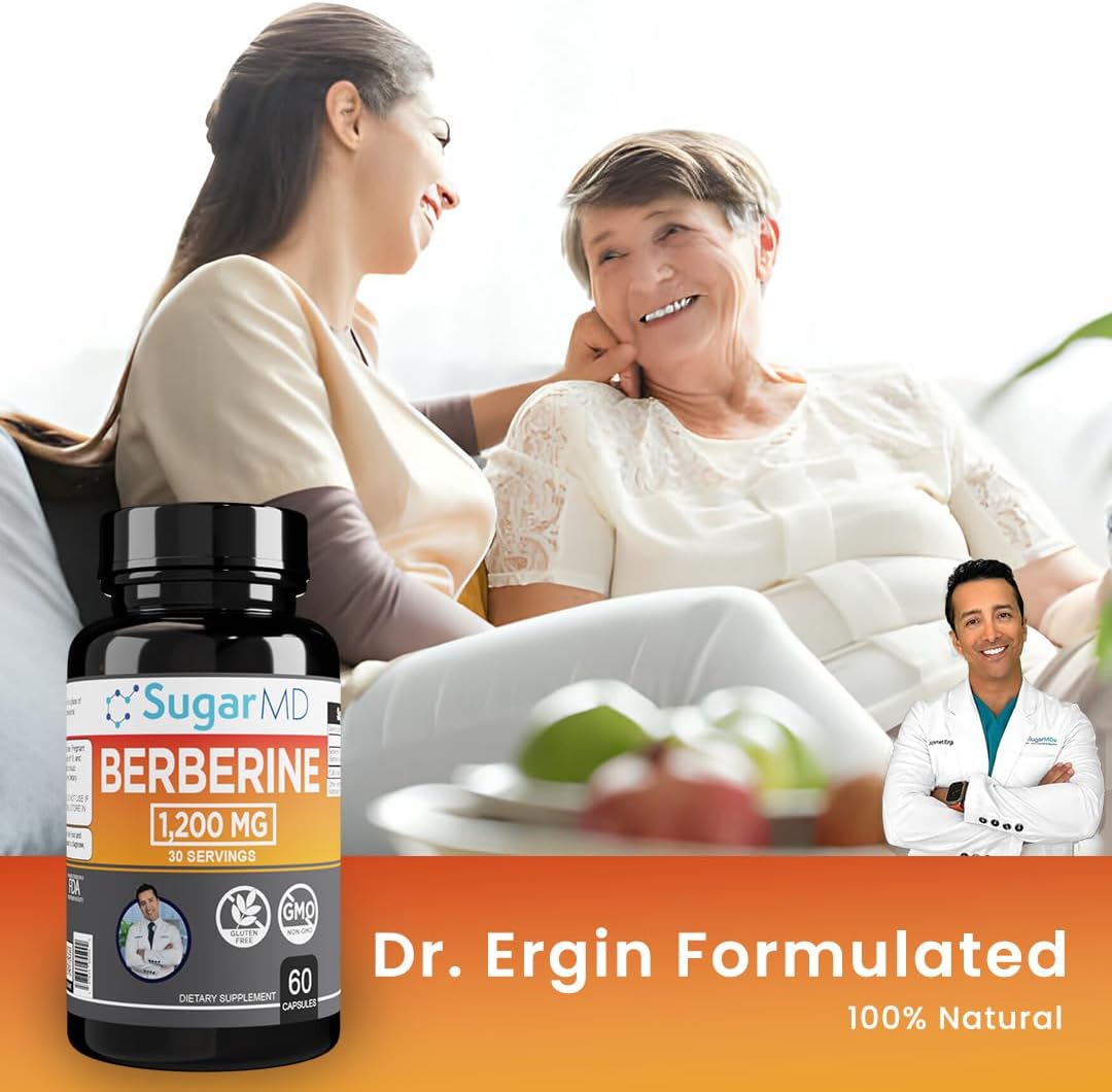 SugarMD Dr. Ergin’s Berberine 1200 MG 60 Cápsulas