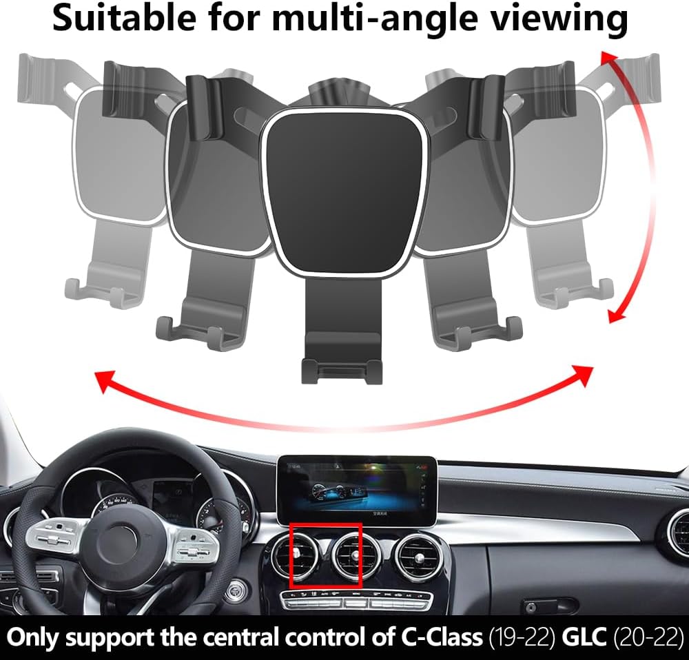 Soporte para teléfono de coche para Mercedes Benz Clase C 2014-2018 c180 c200 c300 GLC Clase 2015-2019 GLC200 GLC260 GLC300 Accesorios para