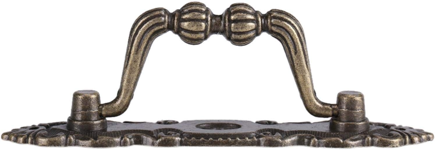 TOPINCN Paquete de 4 elegantes muebles de hierro con patrón de león para muebles, cajón, escritorio, manija de puerta, herrajes para decoración del