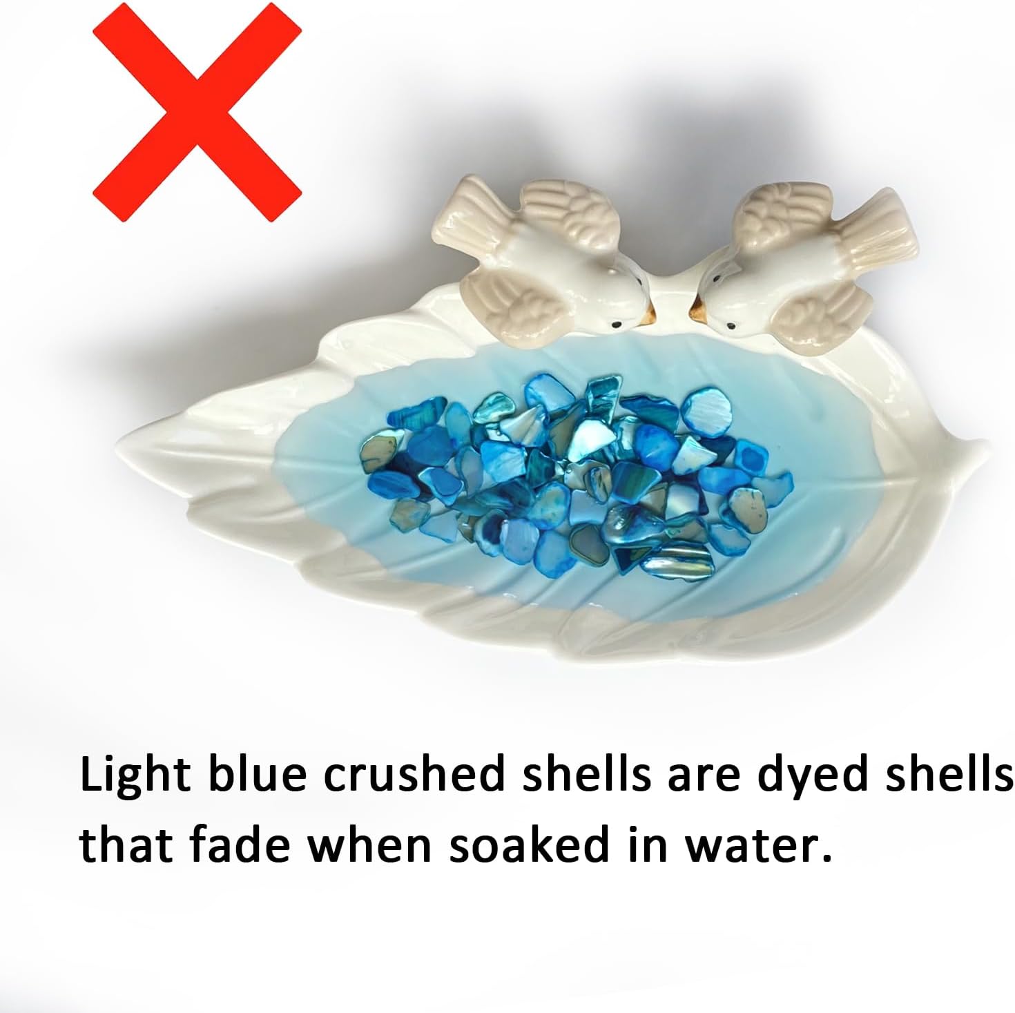 Chips de conchas trituradas naturales para manualidades, 4 libras de conchas de nácar azul claro, piezas para bricolaje, decoración del hogar (azul